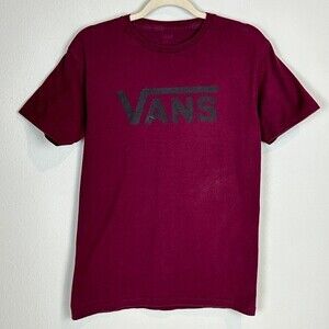 Vans Maroon Graphic Short Sleeve T-shirt S